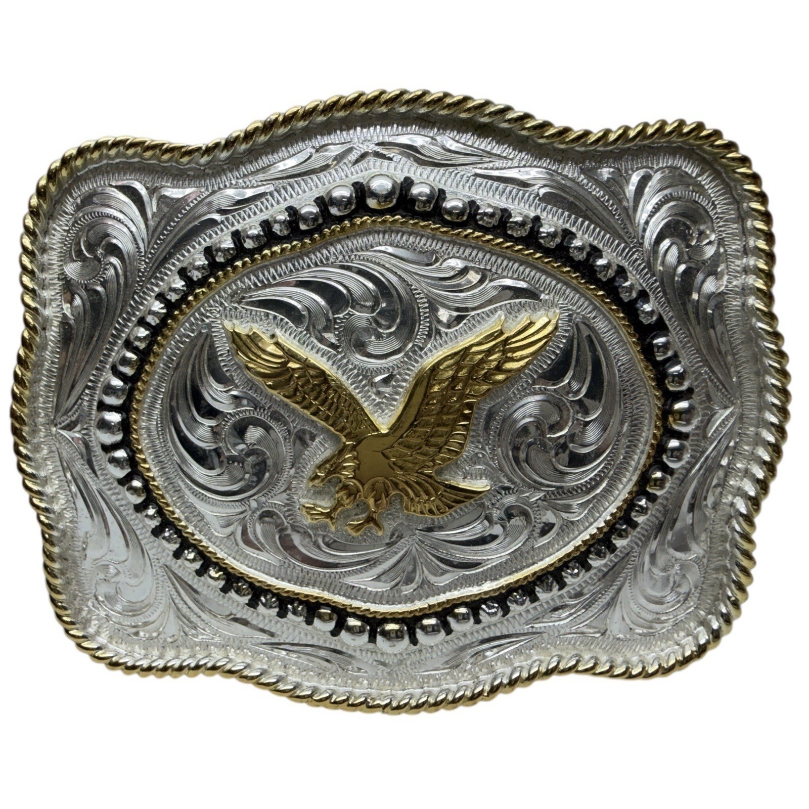 Silversmith Collection Silver & Gold Eagle Belt Buckle